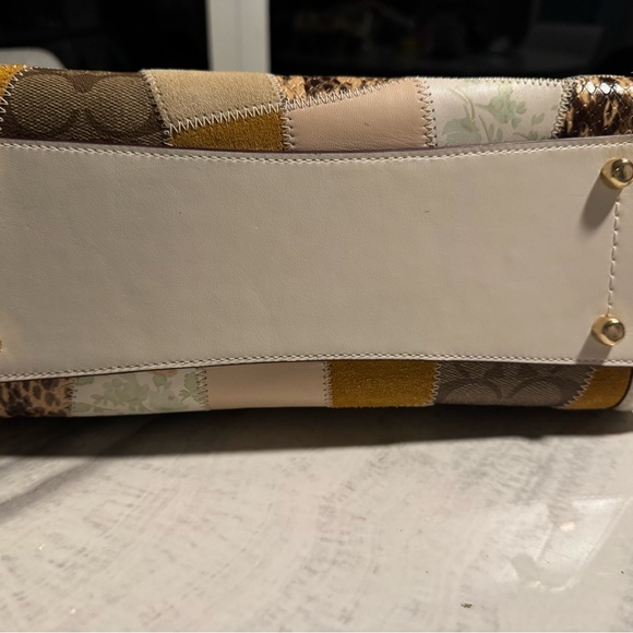 NWOT Coach Patchwork Animal Print Top Handle Bag – Beige/Tan - Picture 7 of 17